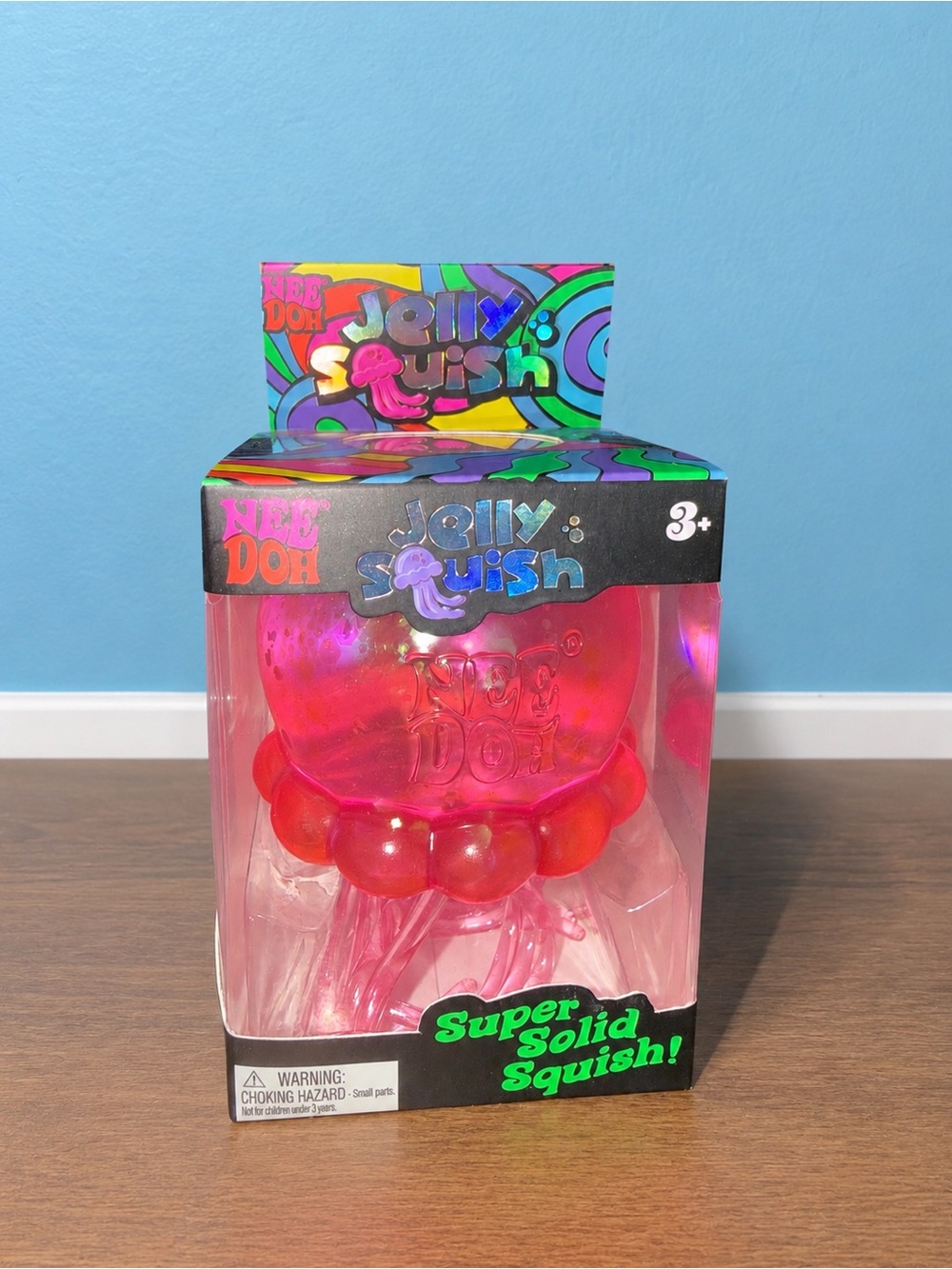 MOST WANTED COLOR Nee Doh Jelly Squish Pink Jellyfish Squishy- Authentic